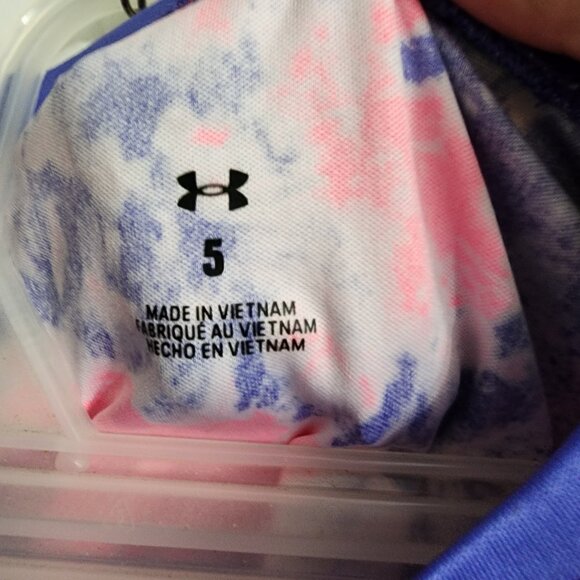 Under Armour Top Shirt Long Sleeve Tie Dye Girls 5 - Picture 2 of 5